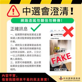 中選會再度出面並駁斥網路造謠！（業配勿用）