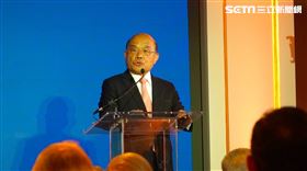 ▲前行政院長蘇貞昌出席美國國家民主基金會致詞