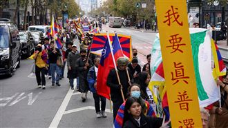 APEC反習抗議遍地開花　民眾揮舞台灣國旗