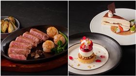 王品牛排冬季新品「黑松露紐約客佐嫩煎干貝」、「黑森林提拉米蘇千層」、「草莓戀人白乳酪塔」，王品集團提供