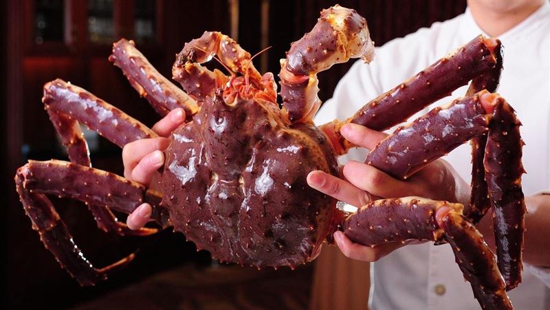 信義區唯一！3公斤巨無霸帝王蟹活蟹3吃