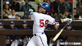 ▲台北大巨蛋測試賽，亞錦賽培訓隊指定打擊廖健富。（圖／記者劉彥池攝影）