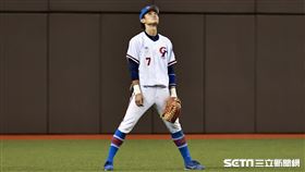 ▲台北大巨蛋測試賽，亞錦賽培訓隊外野手陳文杰。（圖／記者劉彥池攝影）