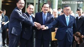 藍白合政黨協商15日上午在台北馬英九文教基金會舉行。（圖／記者邱榮吉攝影）