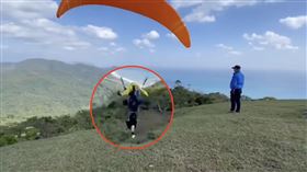 飛行傘,墜下,蕭女,安全扣（圖／家屬提供）