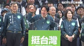 ▲總統候選人賴清德屏東縣競選總部成立造勢大會