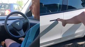 英國一名男子天生無雙臂，因此他這20幾年來都用雙腳開車。（圖／翻攝TikTok, @amazingfeet）