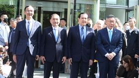 藍白合政黨協商二次會朱立倫侯友宜馬英九柯文哲四人會後一同受訪（圖／記者邱榮吉攝影）