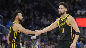 ▲柯瑞（Stephen Curry）、湯普森（Klay Thompson）合力攻下52分。（圖／美聯社／達志影像）