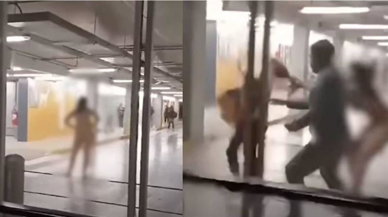 20歲裸女大鬧機場！上下彈跳嗨翻還打警察