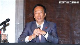 ▲藍白郭三方會談會郭台銘談話（圖／記者邱榮吉攝影）