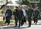 總統蔡英文視導義務役新兵入伍訓練接訓整備，新兵學員鑑測。（圖記者邱榮吉攝影）