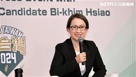 民進黨副總統參選人蕭美琴舉辦國際記者會（圖／記者鄭孟晃攝影）