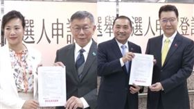 柯吳配柯文哲吳欣盈，侯康配侯友宜趙少康（組合圖）