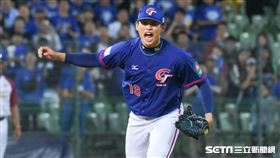 12強棒球賽，張奕吶喊。（圖／記者林聖凱攝影）