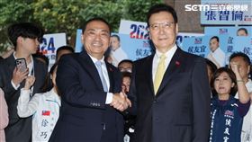 ▲侯友宜趙少康中選會登記（圖／記者邱榮吉攝影）