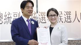 賴清德、蕭美琴中央選委會登記參選正、副總統。（圖/記者邱榮吉攝影）