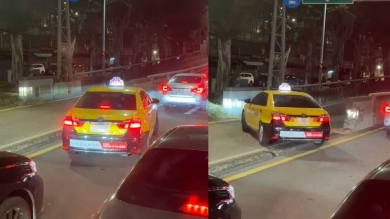 大塞車小黃這樣開　網酸：不愧是職業駕駛