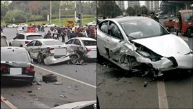 特斯拉,車主,車禍,高速.失控,連環車禍