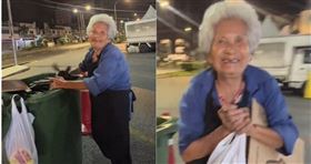 白髮婦每天清晨四處拾荒來維持生計。（圖／翻攝自TikTok）