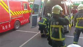 中華郵政郵件處理中心驚傳墜樓意外。（圖／翻攝畫面）