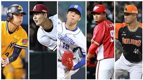 ▲中信兄弟陳文杰、樂天桃猿許峻暘、味全龍王躍霖、富邦悍將郭俊麟、統一獅施子謙被台鋼雄鷹在擴編選秀挑中。（圖／記者劉彥池攝影、富邦悍將球團提供）