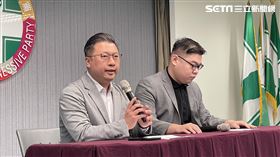 ▲民進黨發言人張志豪、律師許渝澤召開記者會。（圖／記者高逸帆攝影）