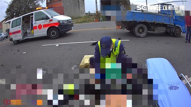 新／嘉義騎士遭貨車撞噴　急送醫搶命不治