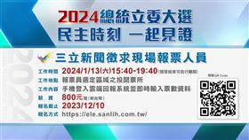 徵求現場報票人員。