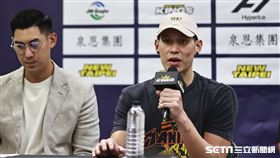 ▲東超聯賽，新北國王球員林書豪出席賽後記者會。（圖／記者劉彥池攝影）