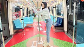 W96
台北捷運響應「看棒球搭捷運」，邀民眾搭乘彩繪列車，揮出漂亮全壘打。（圖／台北捷運提供）
