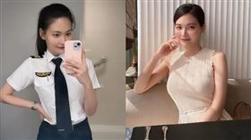 王馨首度曬出機師穿搭造型讓朋友投票。（圖／翻攝singsingwang IG）