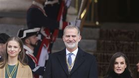 西班牙國王菲利佩六世主持國會開議大典。（圖／美聯社）