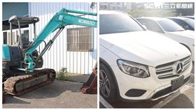 行政執行署彰化分署法拍，BMW，BENZ，挖土機。（圖／翻攝畫面）