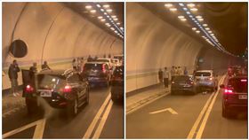 高雄,國道,中寮隧道,車禍,翻攝記者爆料網