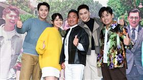 張睿家、柏妍樺、民雄、黃新皓、張再興出席《阿叔》粉絲見面會。（圖／華視提供）