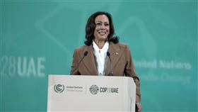 賀錦麗在聯合國氣候峰會上表示，美國將捐助綠色氣候基金30億美元。（圖／美聯社／達志影像）