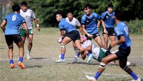 台北元坤靠著上半場的6次達陣，季後賽4強戰輕取台南楷爾，距離二連霸只剩一步之遙。(圖／台北元坤提供)