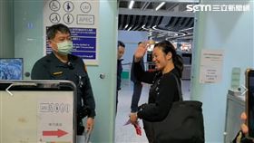 吳欣盈抵達桃園機場，出發參加COP28。