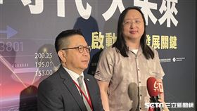 證交所董事長林修銘、數位發展部部長唐鳳。（圖／記者王翊綺攝影）