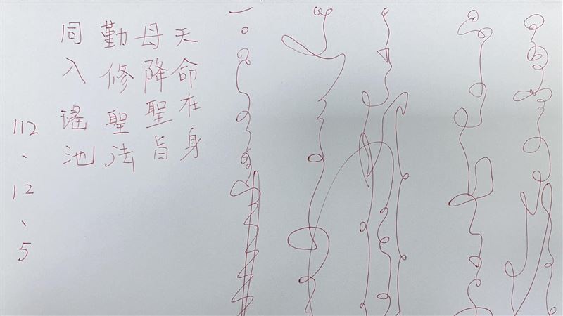 未來當乩童！女兒拜拜完打嗝、學校寫天語