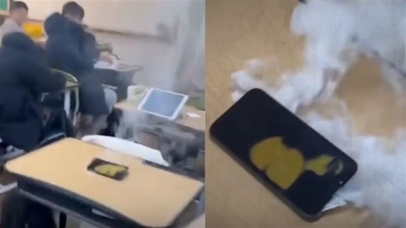 口袋iPhone突發燙膨脹　白煙狂噴畫面曝光