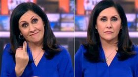 BBC女主播「歪頭比中指」畫面全放送　本人認：當時在開玩笑　圖翻攝自ＣＴ