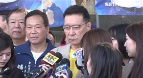 ▲趙少康出席侯友宜、鍾小平聯合競選總部成立大會受訪