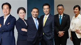 賴清德、蕭美琴，侯友宜、趙少康，柯文哲、吳欣盈（3組候選人競辦提供）