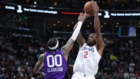 ▲「可愛」雷納德（Kawhi Leonard）攻下本季新高41分，快艇「4巨頭」合砍78分。（圖／路透社／達志影像）