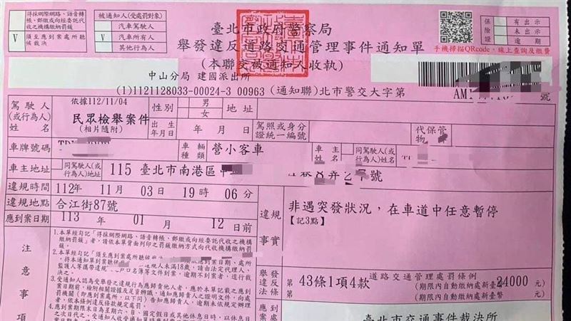 停車禮讓行人竟吃2萬4罰單　衰駕駛急申覆