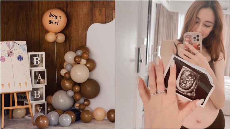 混血辣模升格4寶媽　寶寶性別揭曉秒落淚
