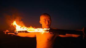 蔡宏毅結合多樣表演元素，十年磨一劍，舞出獨有風格。（圖／記者戴華辰攝影）