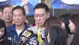 ▲趙少康出席侯友宜、鍾小平聯合競選總部成立大會受訪